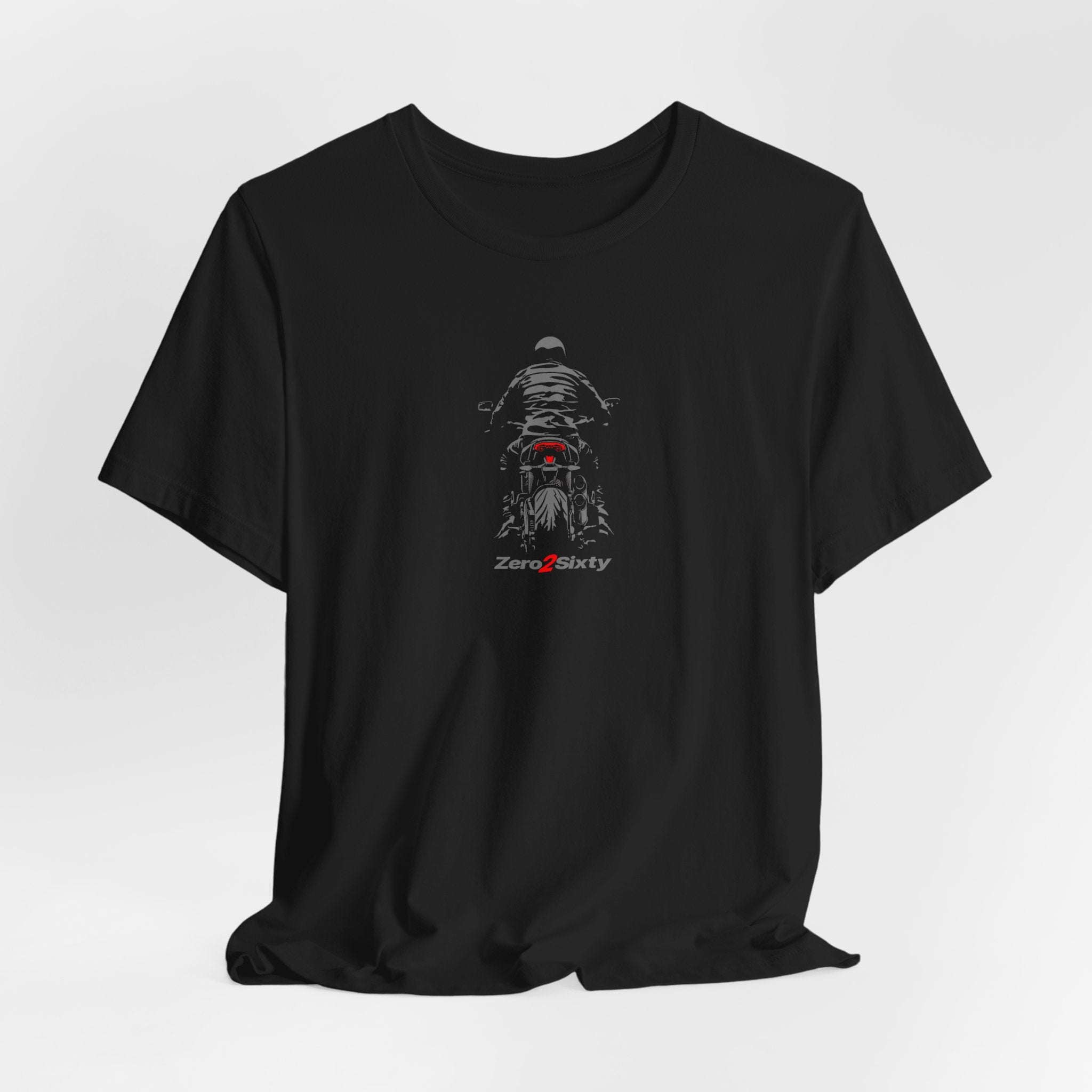 Zero2Sixty Monster back Tee (Black) — Motorsport Inspired Speed Logo T-Shirt