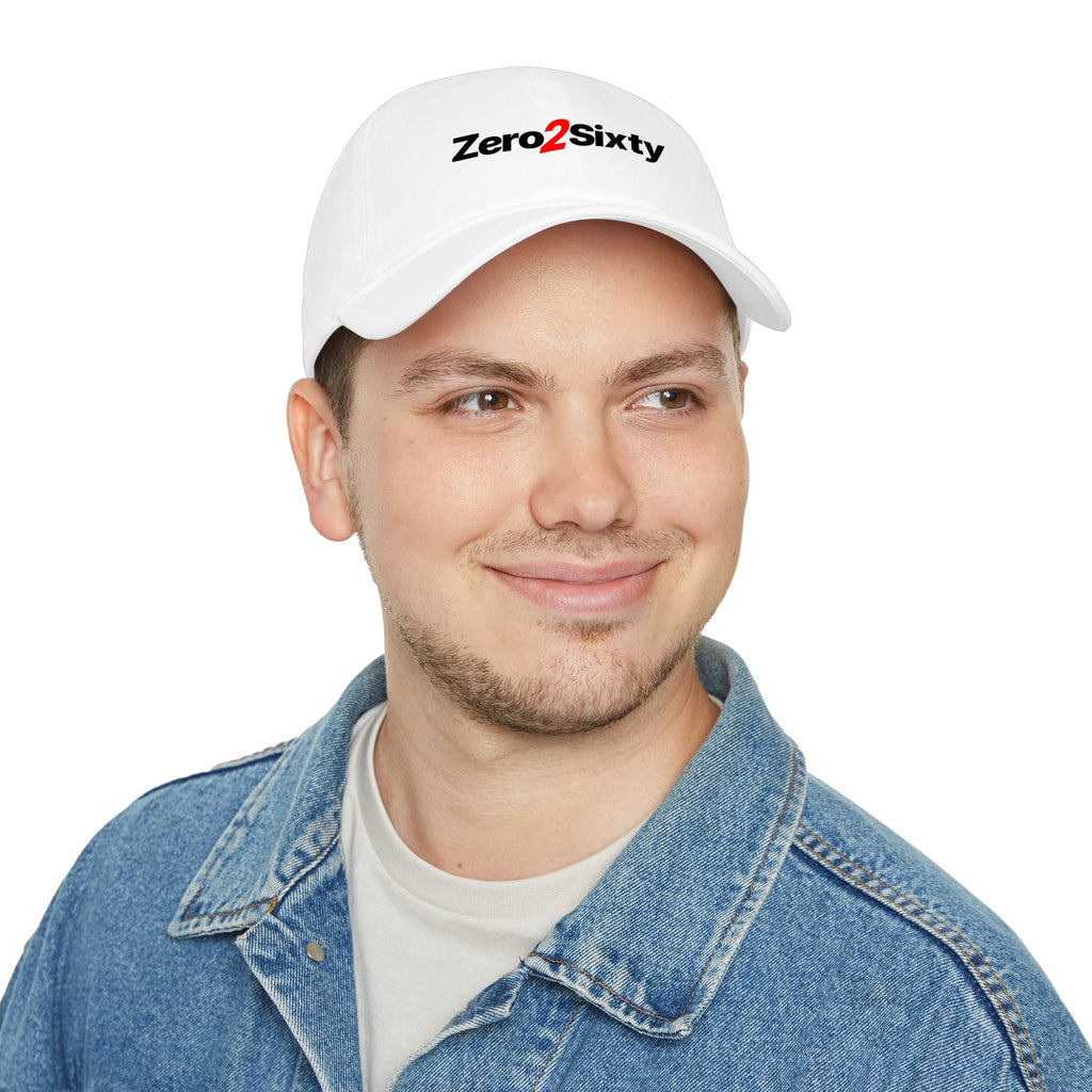 Zero2Sixty Low Profile Baseball Cap — Speed-Inspired Logo Hat
