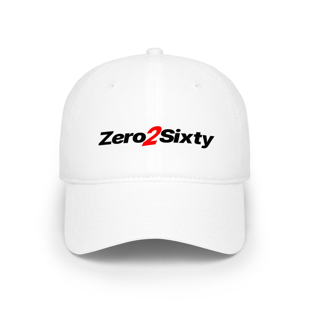 Zero2Sixty Low Profile Baseball Cap — Speed-Inspired Logo Hat
