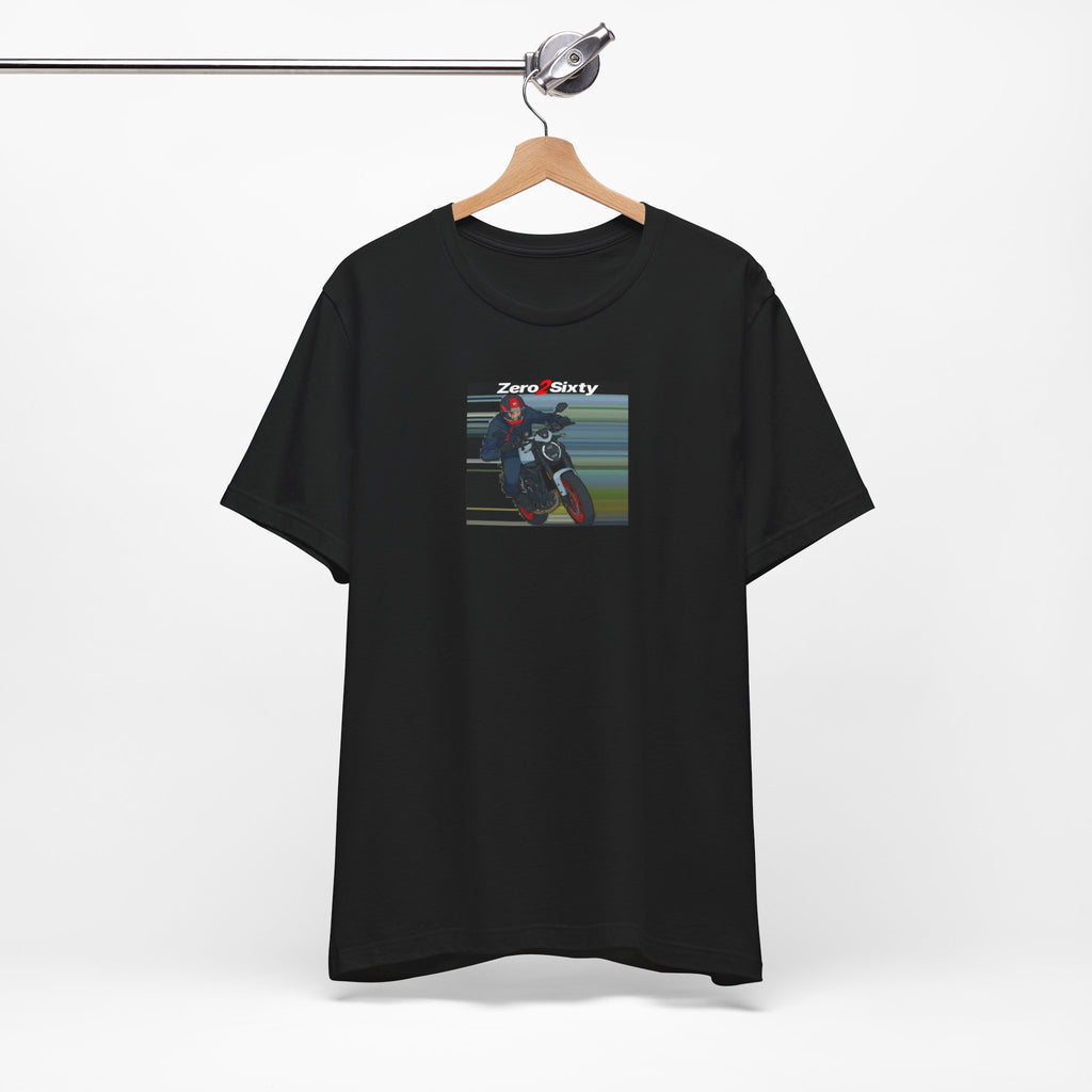 Zero2Sixty Retro Monster Tee (Black) — Motorsport Inspired Speed Logo T-Shirt