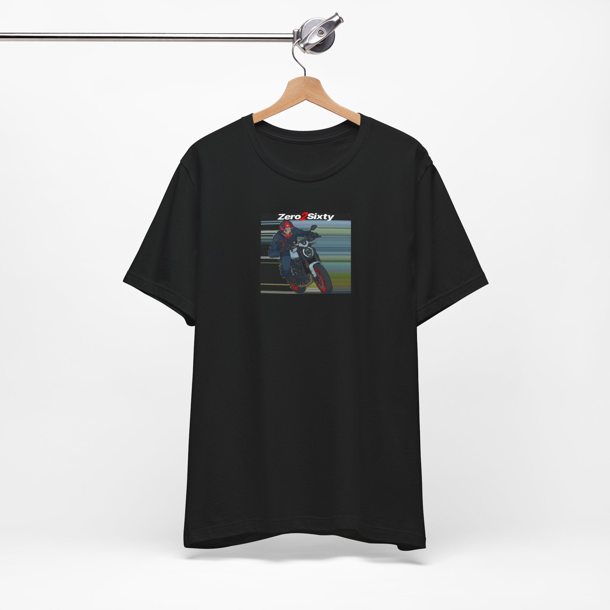 Zero2Sixty Retro Monster Tee (Black) — Motorsport Inspired Speed Logo T-Shirt