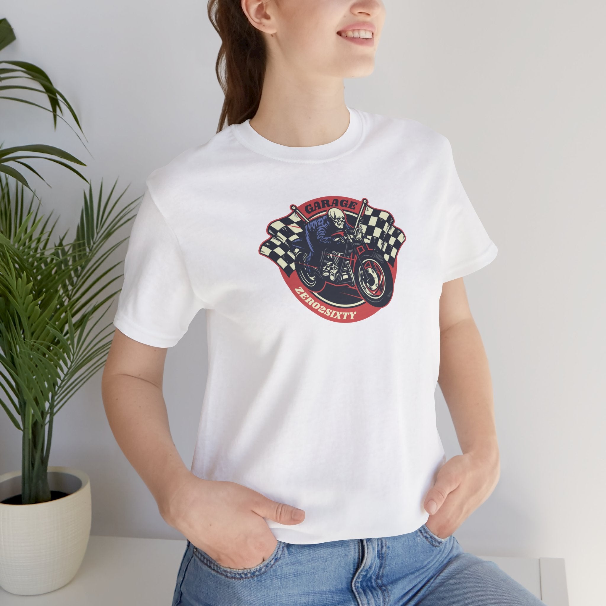 Zero2Sixty Round Garage Sign Tee — Motorsport Inspired Speed Logo T-Shirt