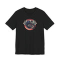 Zero2Sixty Round Garage Sign Tee (Black) — Motorsport Inspired Speed Logo T-Shirt