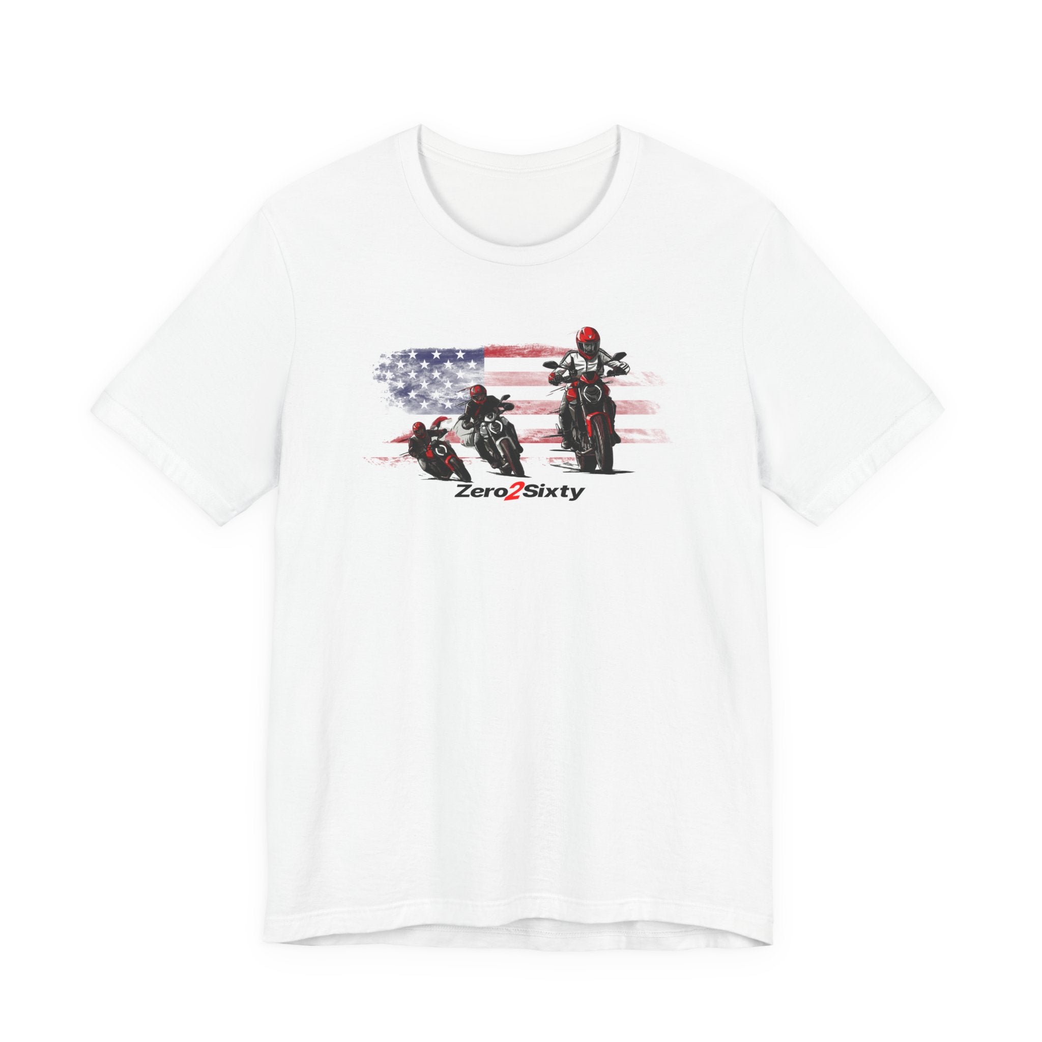 Zero2Sixty Monster USA Graphic Tee — Motorsport Inspired Speed Logo T-Shirt