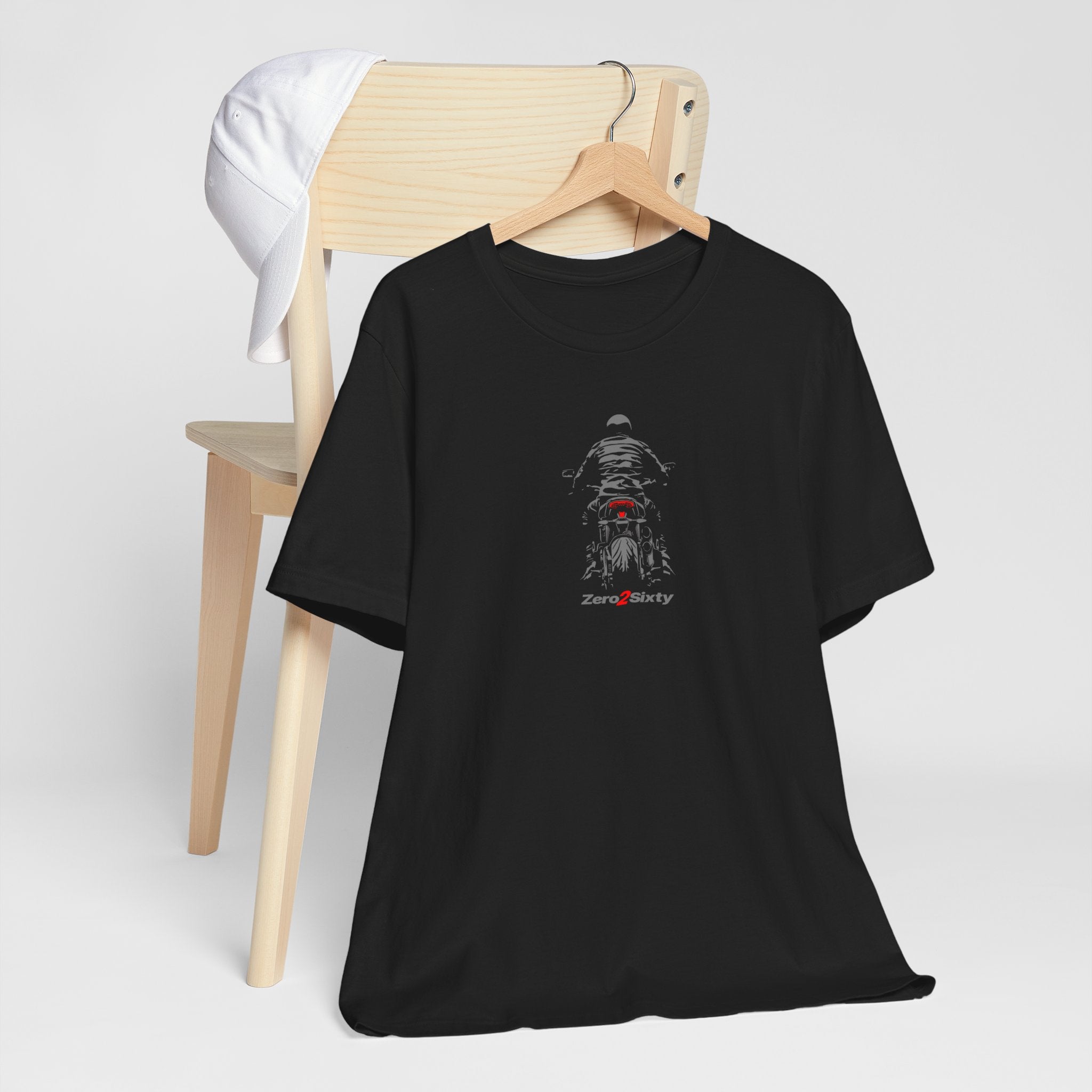 Zero2Sixty Monster back Tee (Black) — Motorsport Inspired Speed Logo T-Shirt