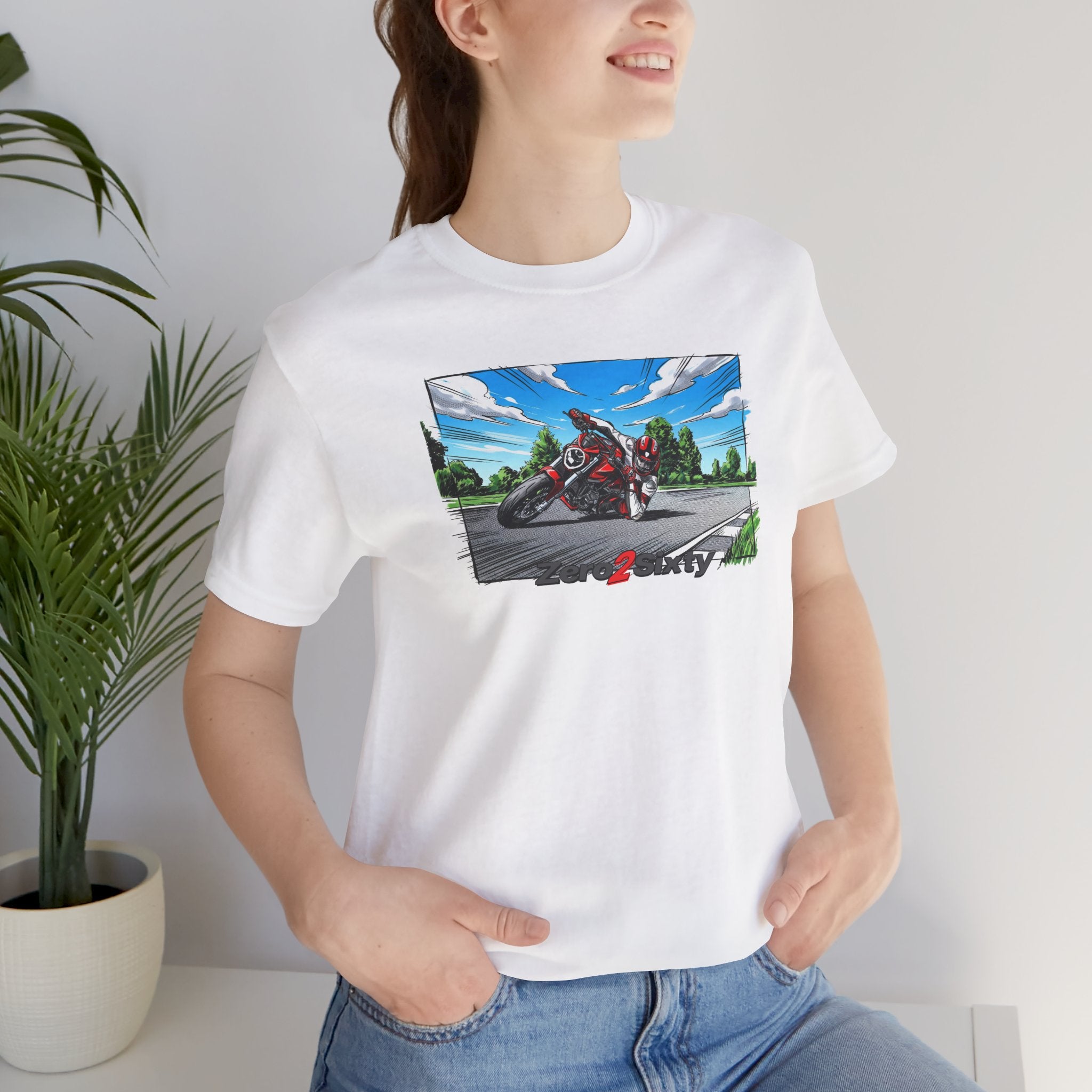 Zero2Sixty Monster Comics Graphic Tee — Motorsport Inspired Speed Logo T-Shirt