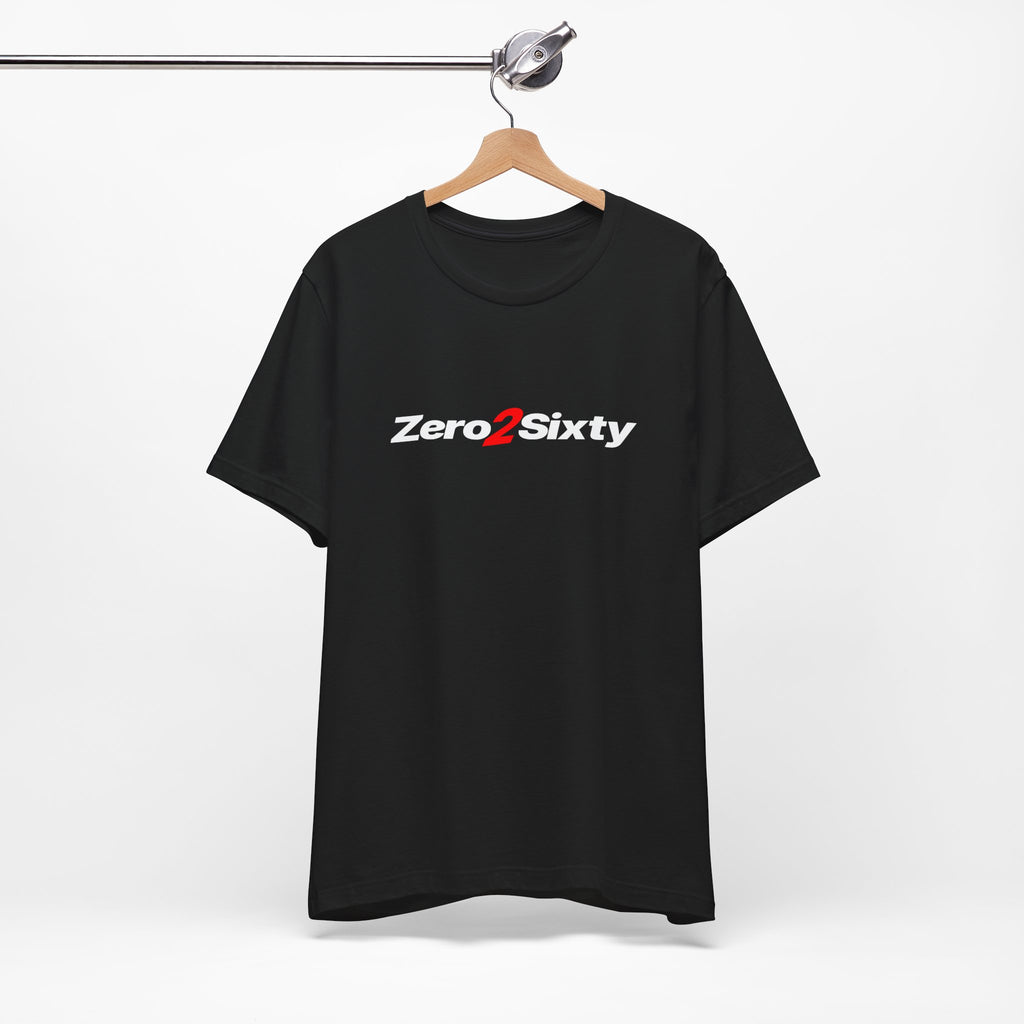 Zero2Sixty Tee (Black) — Motorsport Inspired Speed Logo T-Shirt
