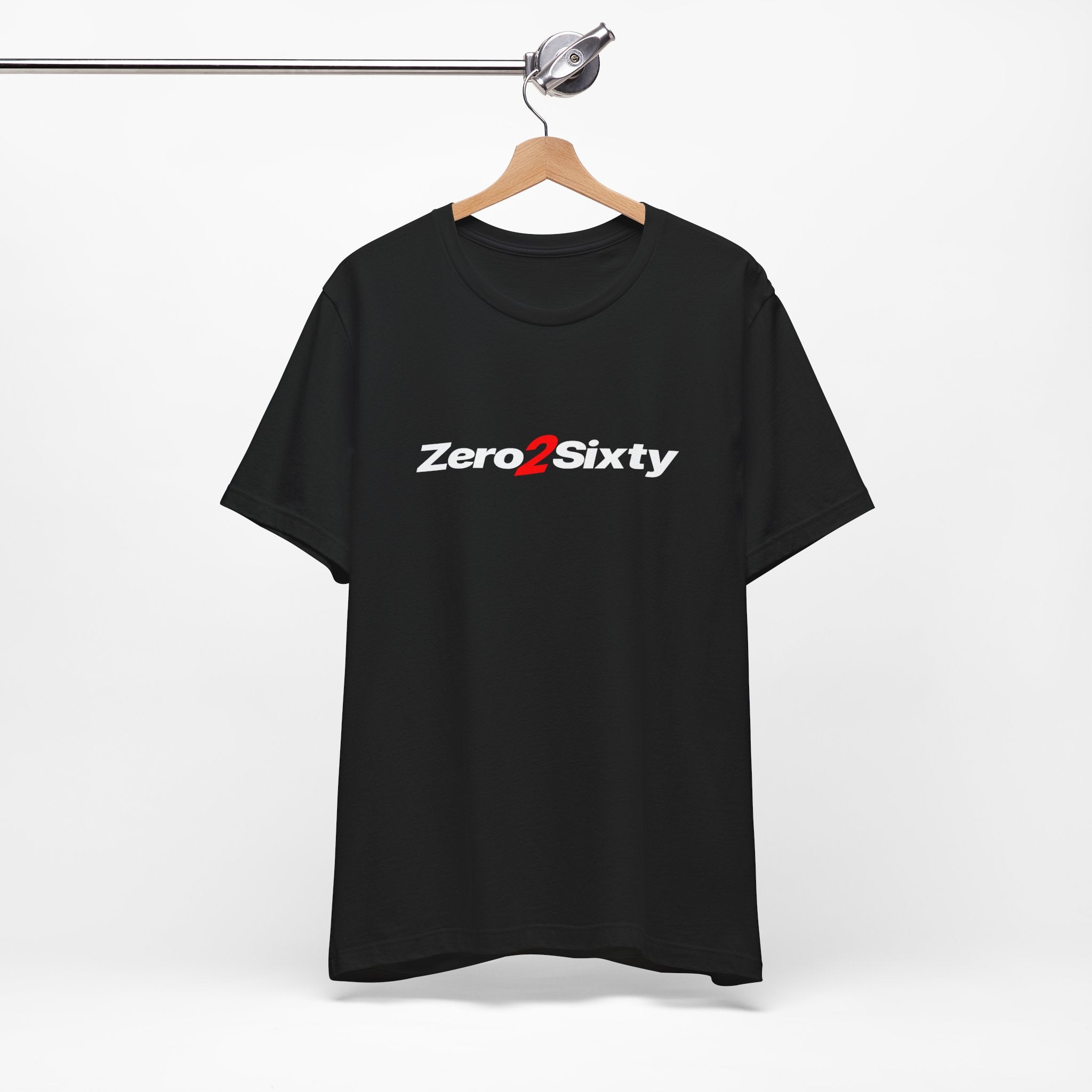 Zero2Sixty Tee (Black) — Motorsport Inspired Speed Logo T-Shirt