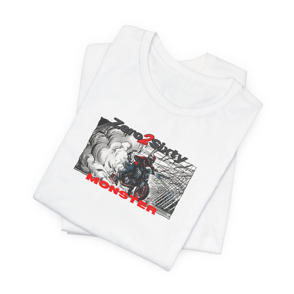 Zero2Sixty Monster Comics 2 Graphic Tee — Motorsport Inspired Speed Logo T-Shirt