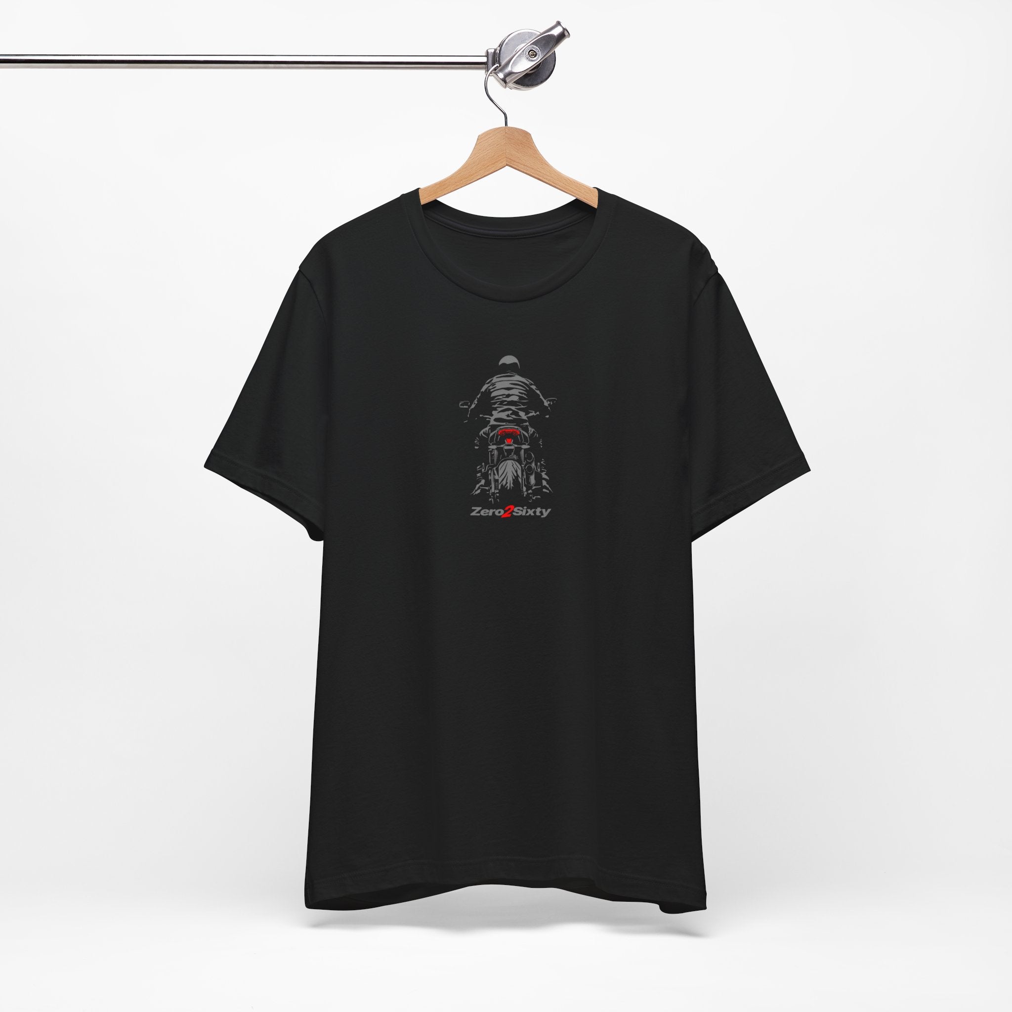 Zero2Sixty Monster back Tee (Black) — Motorsport Inspired Speed Logo T-Shirt