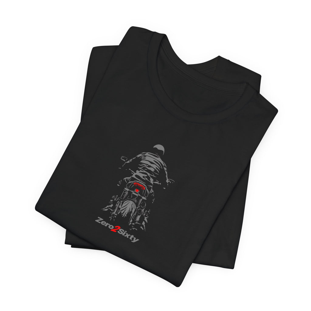 Zero2Sixty Monster back Tee (Black) — Motorsport Inspired Speed Logo T-Shirt