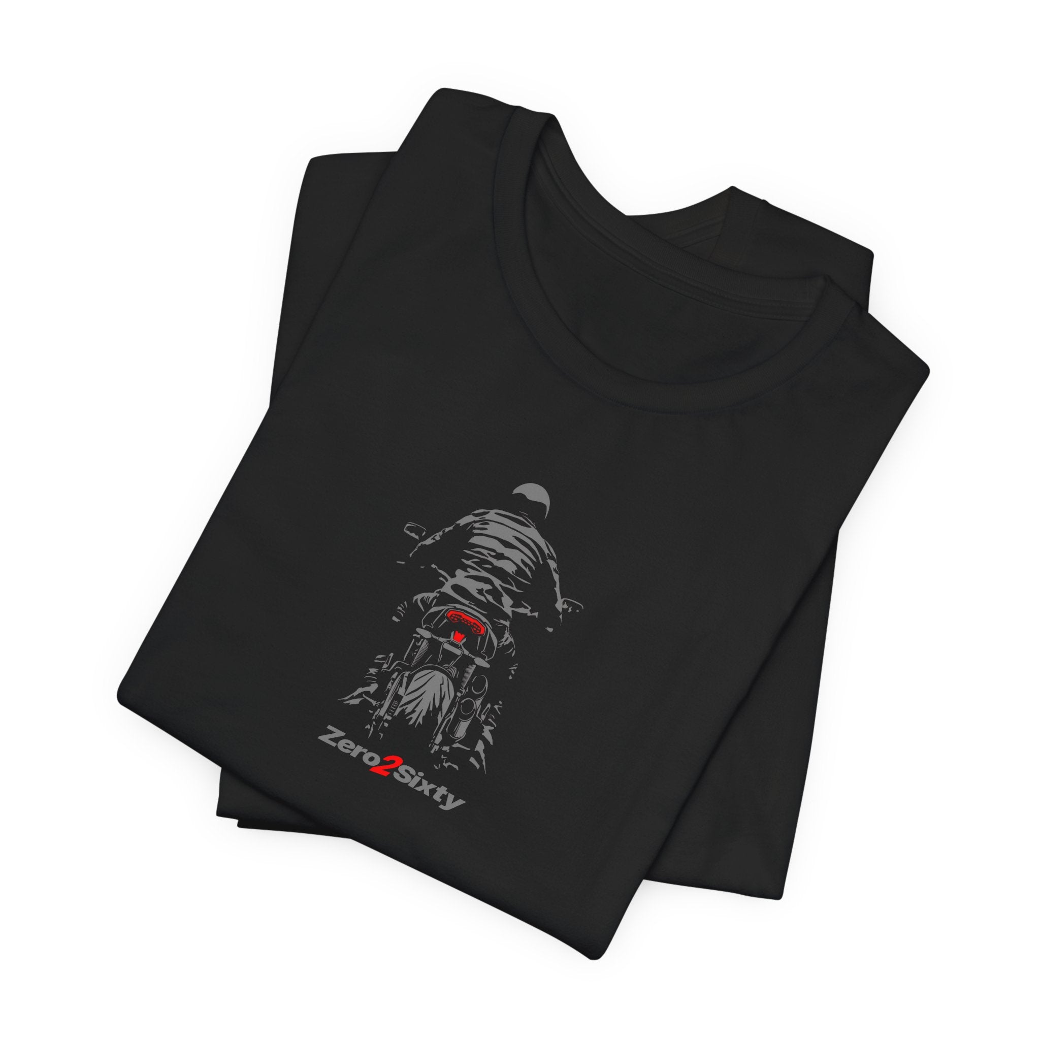 Zero2Sixty Monster back Tee (Black) — Motorsport Inspired Speed Logo T-Shirt