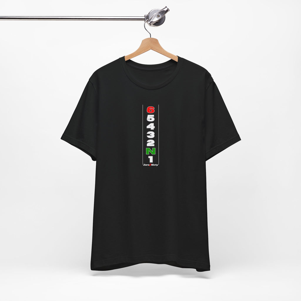Zero2Sixty Moto Gears Tee (Black) — Motorsport Inspired Speed Logo T-Shirt