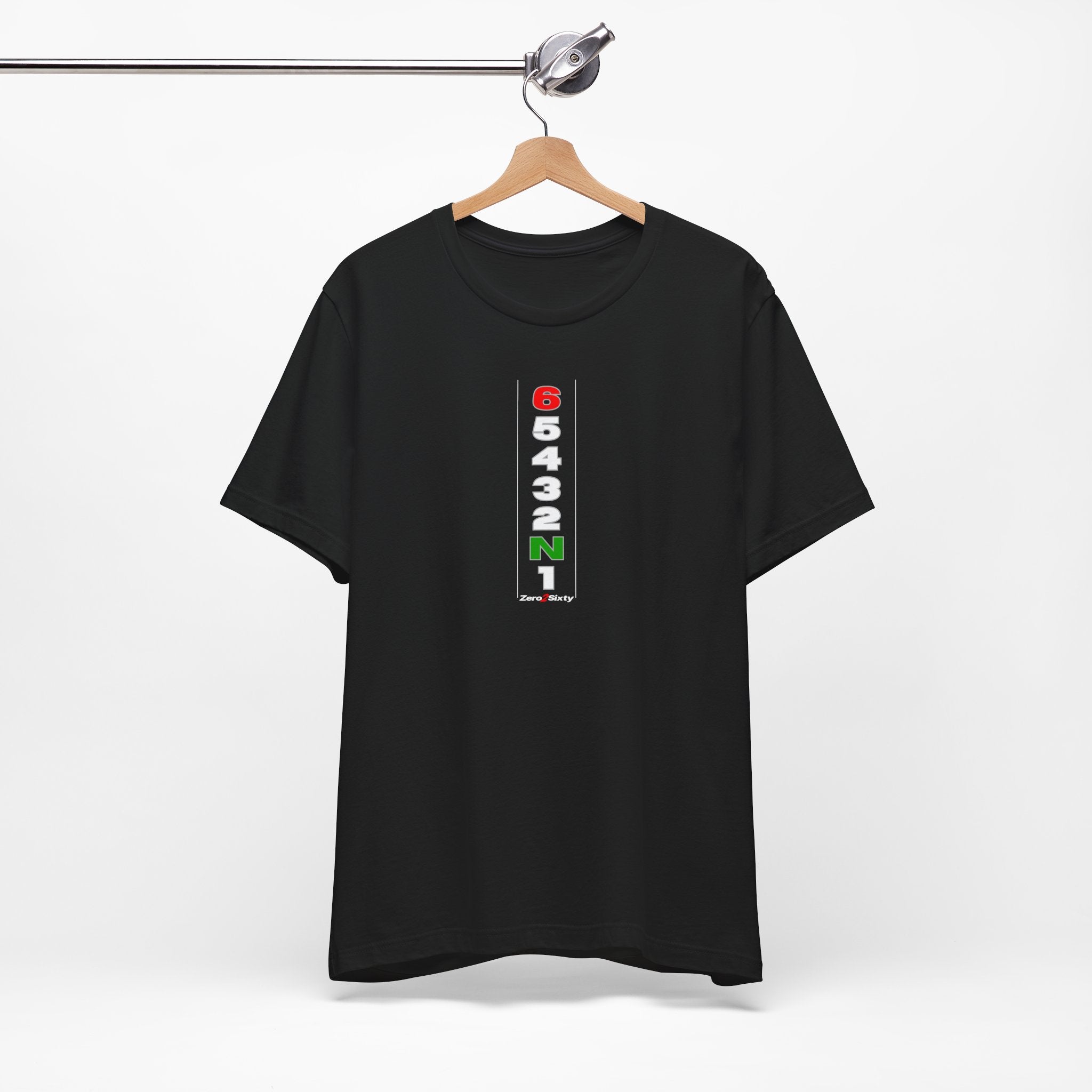 Zero2Sixty Moto Gears Tee (Black) — Motorsport Inspired Speed Logo T-Shirt