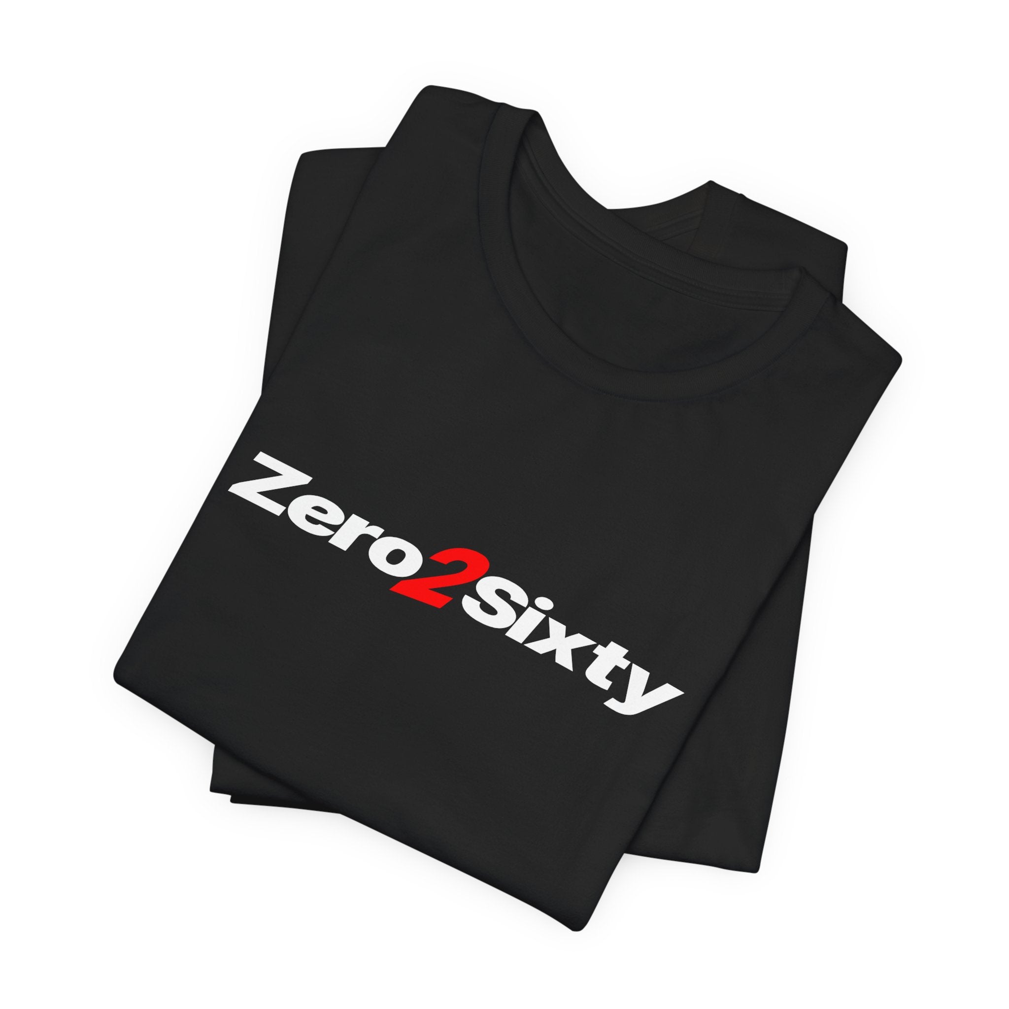 Zero2Sixty Tee (Black) — Motorsport Inspired Speed Logo T-Shirt