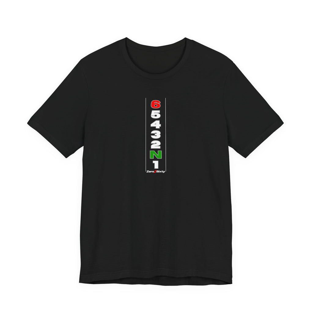 Zero2Sixty Moto Gears Tee (Black) — Motorsport Inspired Speed Logo T-Shirt