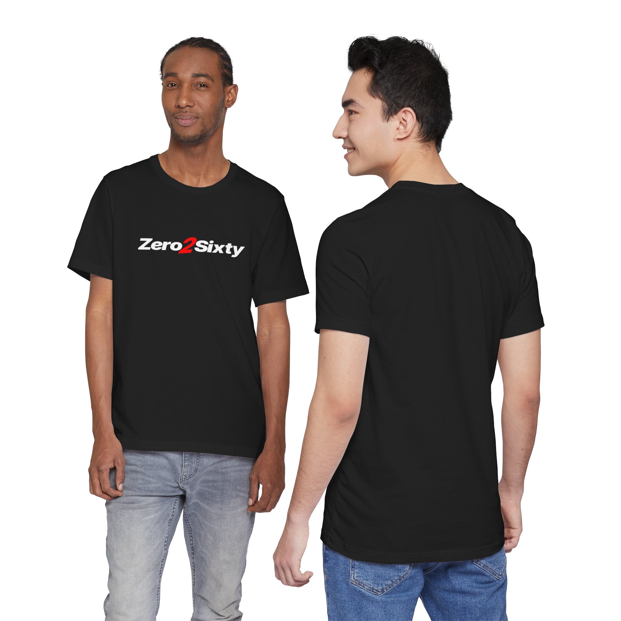 Zero2Sixty Tee (Black) — Motorsport Inspired Speed Logo T-Shirt