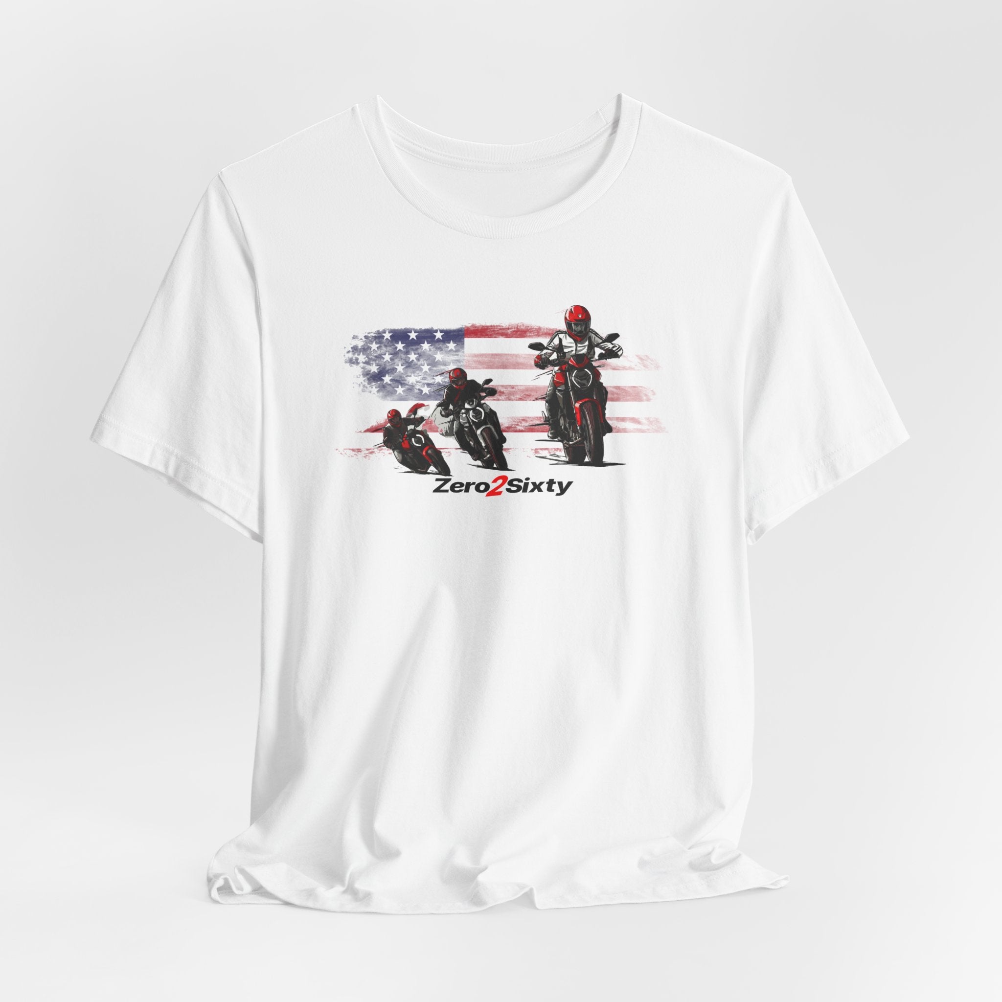 Zero2Sixty Monster USA Graphic Tee — Motorsport Inspired Speed Logo T-Shirt