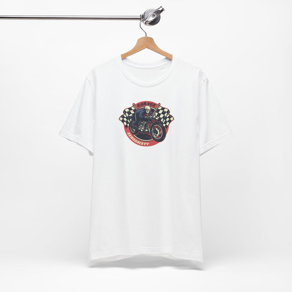 Zero2Sixty Round Garage Sign Tee — Motorsport Inspired Speed Logo T-Shirt