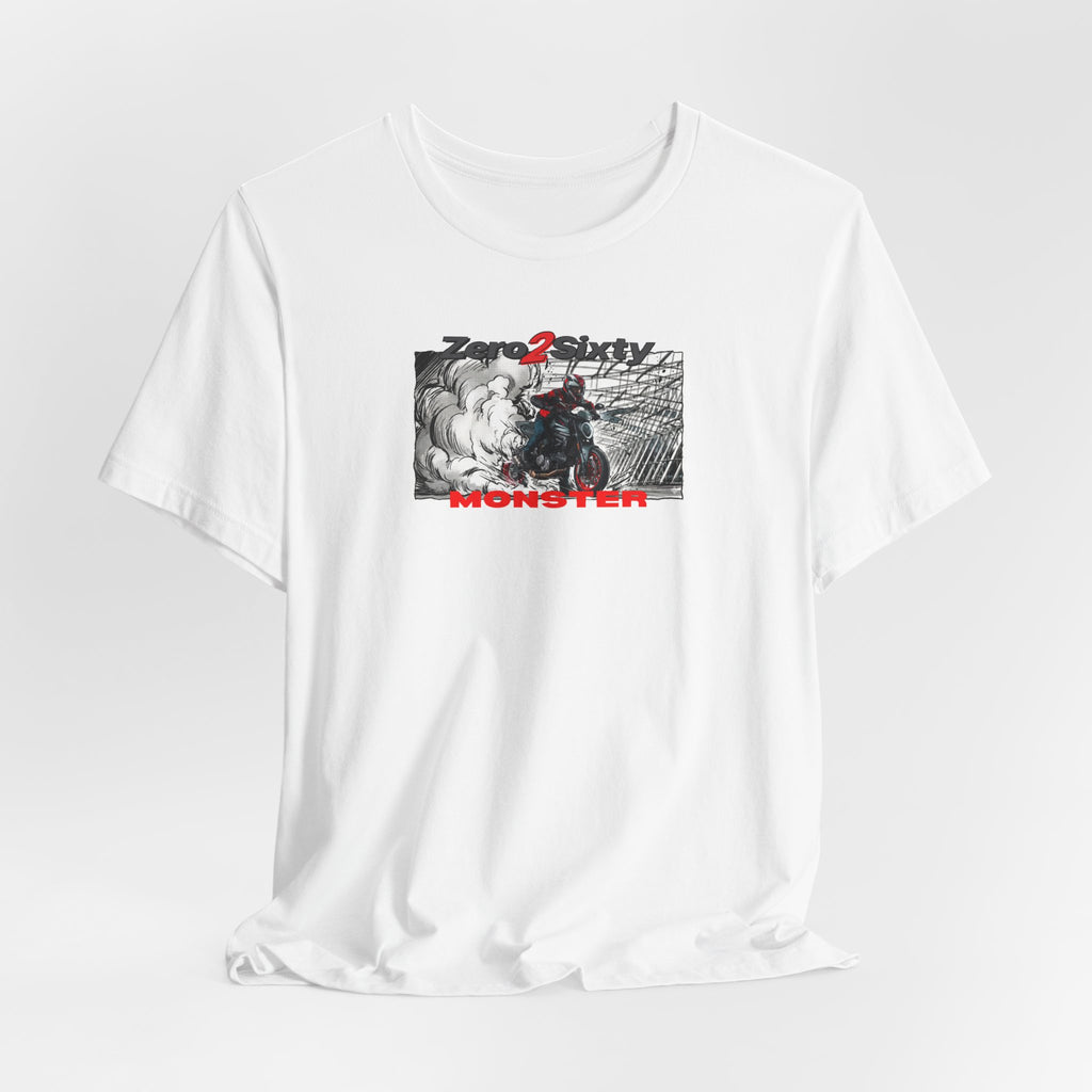 Zero2Sixty Monster Comics 2 Graphic Tee — Motorsport Inspired Speed Logo T-Shirt