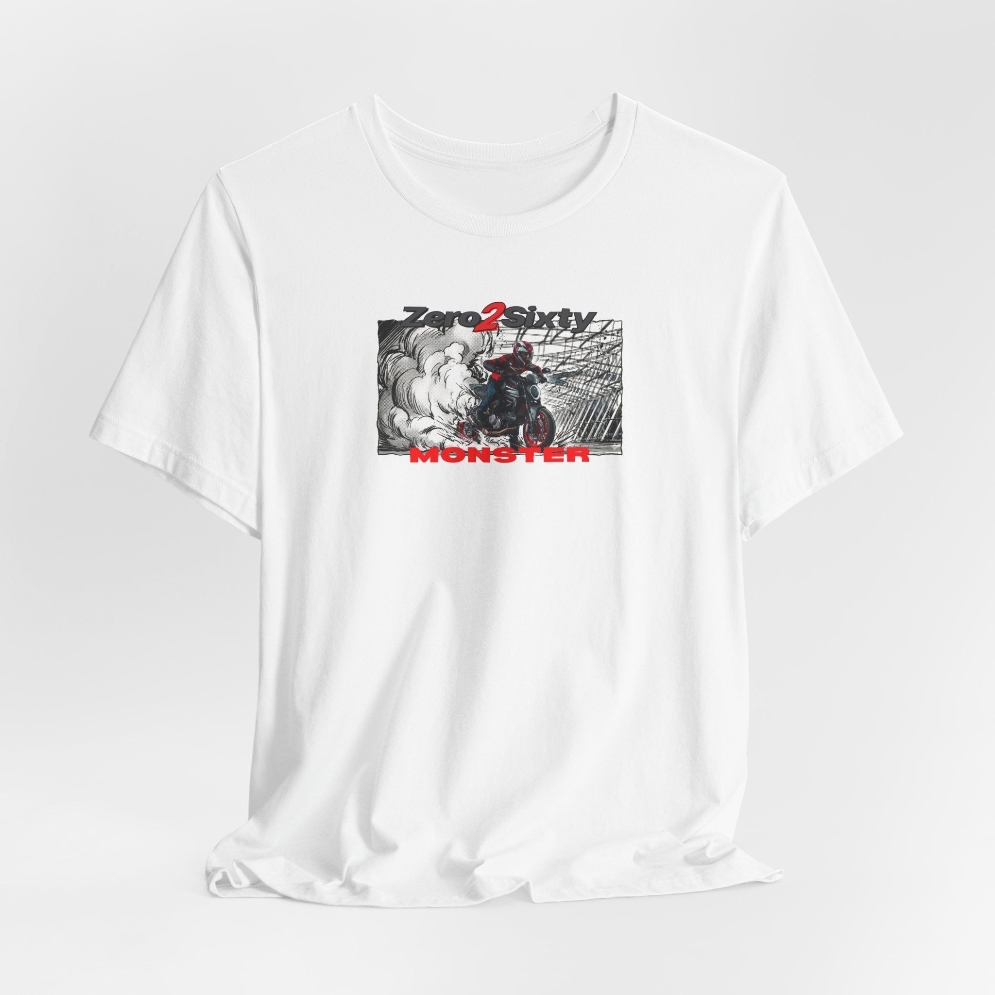 Zero2Sixty Monster Comics 2 Graphic Tee — Motorsport Inspired Speed Logo T-Shirt