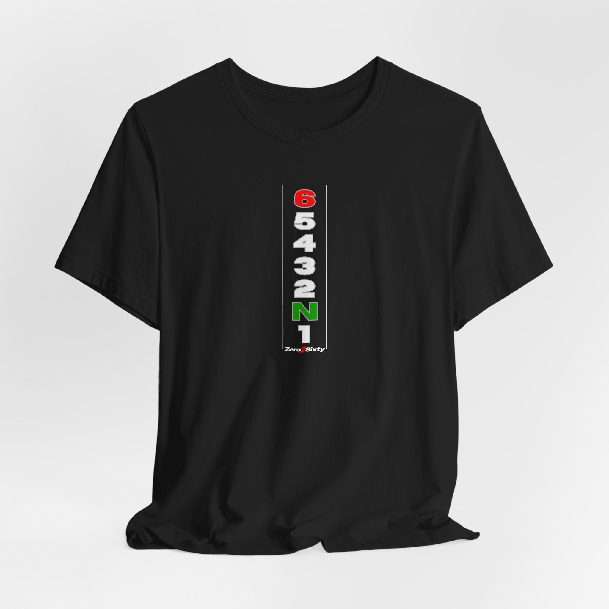 Zero2Sixty Moto Gears Tee (Black) — Motorsport Inspired Speed Logo T-Shirt