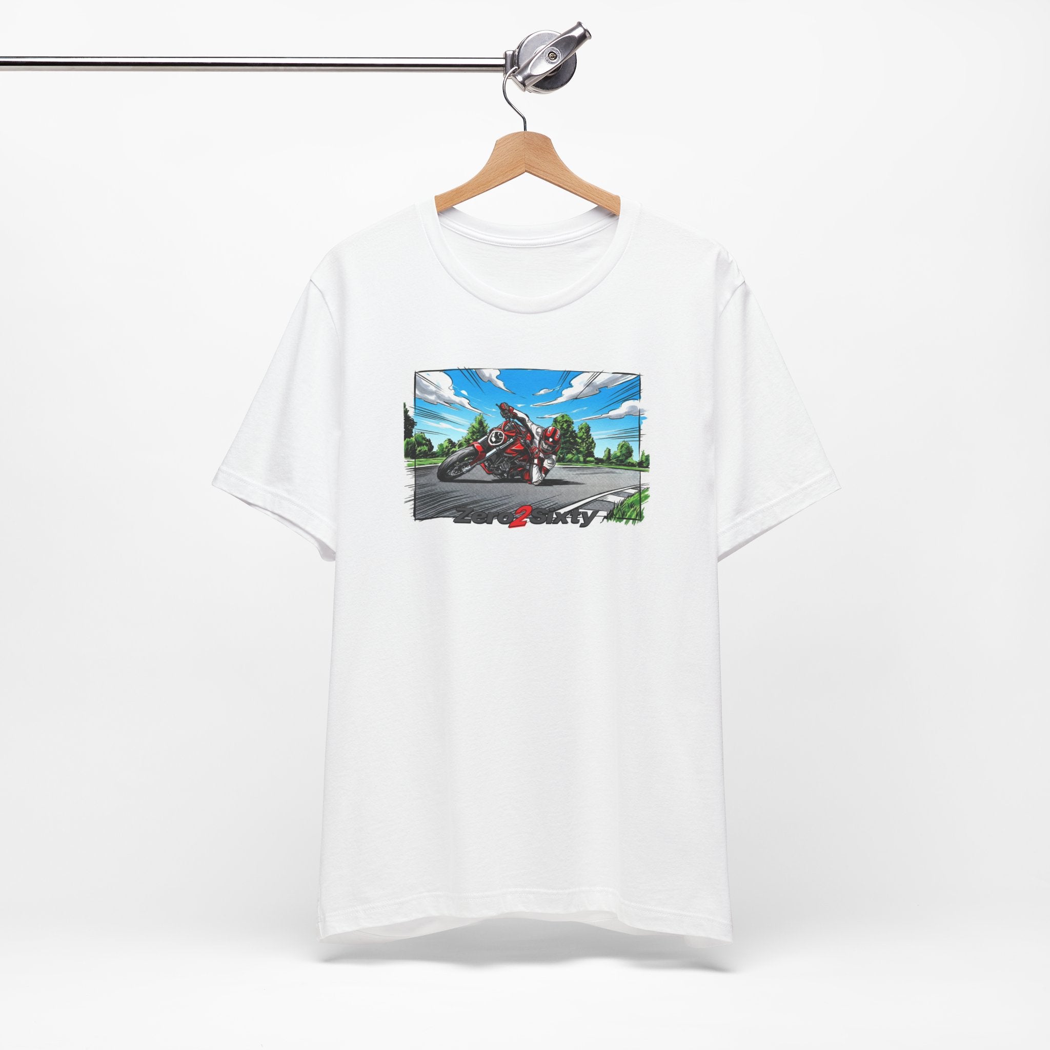 Zero2Sixty Monster Comics Graphic Tee — Motorsport Inspired Speed Logo T-Shirt